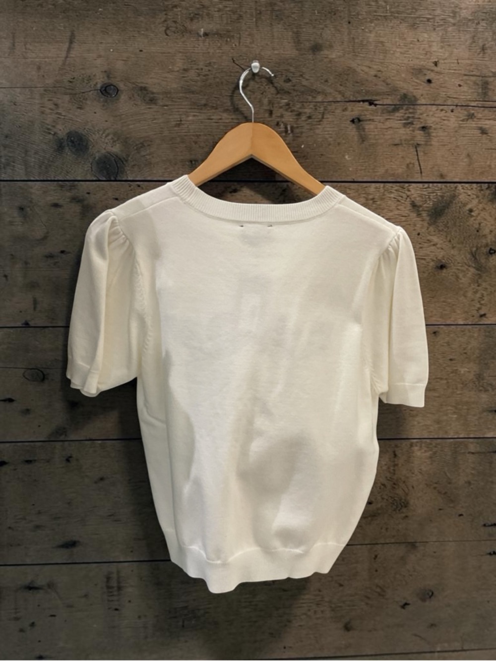 Shell Sweater Top - White - Picture 2 of 3